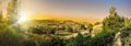 Panorama of Nazareth with Basilica of Annunciation Royalty Free Stock Photo