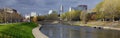 Panorama Neris river Royalty Free Stock Photo