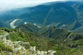 Panorama of Nestos Gorge near town of Xanthi, Greece