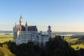 Panorama with Neuschwanstein Castle and lake Forggensee in the background, Germany Royalty Free Stock Photo