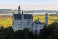 Panorama with Neuschwanstein Castle and lake Forggensee in the background, Germany Royalty Free Stock Photo