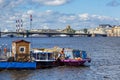 Panorama of the Neva river. Saint Petersburg, Russia