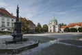 Panorama of New Town Square in Warsaw, Poalnd