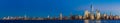 Panorama of New York City at night Royalty Free Stock Photo