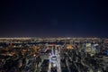 Panorama of new york city at night Royalty Free Stock Photo