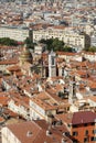 Panorama of Nice opening from the Castle hill, France Royalty Free Stock Photo