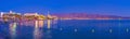 Panorama of night Eilat Royalty Free Stock Photo