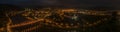 Panorama night view for Decin city in north Bohemia