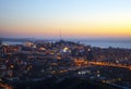 Panorama of night Vladivostok. Russia Royalty Free Stock Photo