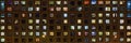 Panorama of the night Windows of the city apartment building Royalty Free Stock Photo