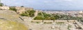 A panorama north east view across the ramparts of the castle of Saint Ferran above Alicante