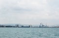Panorama of Novorossiysk, Russia, on a stormy summer day Royalty Free Stock Photo