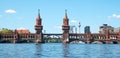 Panorama OberbaumbrÃÂ¼cke in Berlin Royalty Free Stock Photo