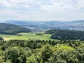 Panorama from the observation tower Altberg or landscape from the Lookout Point Altberg, Daellikon - Switzerland