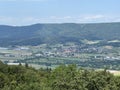 Panorama from the observation tower Altberg or landscape from the Lookout Point Altberg, Daellikon - Switzerland