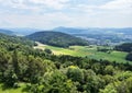 Panorama from the observation tower Altberg or landscape from the Lookout Point Altberg, Daellikon - Switzerland