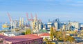 Panorama Odessa commercial sea port Royalty Free Stock Photo