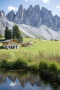 Panorama of the Odle Dolomites from Malga Dusler, Val di Funes - Italy