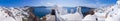 Panorama of Oia, Santorini, Greece Royalty Free Stock Photo