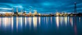 Panorama of Oil refinery with reflection