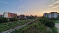 Old abandonned railway in the Dorcol district in Belgrade