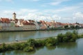 Panorama of old beautiful town Regensburg ,Bavaria,Germany