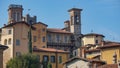 Panorama of old Bergamo, Italy. Bergamo, also called La Citt dei Mille, The City of the Thousand , is a city in Lombardy, northern Royalty Free Stock Photo