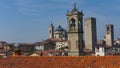 Panorama of old Bergamo, Italy. Bergamo, also called La Citt dei Mille, The City of the Thousand , is a city in Lombardy, northern Royalty Free Stock Photo