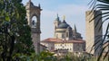 Panorama of old Bergamo, Italy. Bergamo, also called La Citt dei Mille, The City of the Thousand , is a city in Lombardy, northern Royalty Free Stock Photo