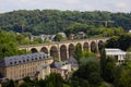 A panorama of old bridge in Luxembourg Royalty Free Stock Photo