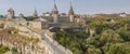 Panorama of old castle in Kamianets Podilskyi, Ukraine, Europe. Royalty Free Stock Photo