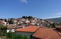 Panorama of the old city of Ohrid from the medieval fortress of Samuel Royalty Free Stock Photo