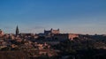 Panorama of the old city of Toledo, Tagus river, Spain