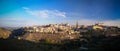 Panorama of the old city of Toledo, Tagus river, Spain