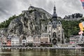 Panorama of the old city under the rock, Dinant, Belgium
