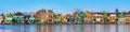 Panorama of old dutch houses, Holland