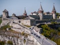 Kamianets-Podilskyi old city castle in Ukraine Royalty Free Stock Photo