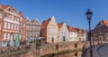 Panorama of the old harbor in Hanseatic city Stade Royalty Free Stock Photo