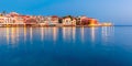 Panorama old harbour, Chania, Crete, Greece Royalty Free Stock Photo