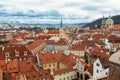 Panorama of old historic town Prague, in Czech Praha, Central Bohemia, Czech Republic Royalty Free Stock Photo