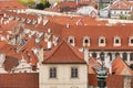 Panorama of old historic town Prague, in Czech Praha, Central Bohemia, Czech Republic Royalty Free Stock Photo