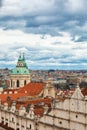 Panorama of old historic town Prague, in Czech Praha, Central Bohemia, Czech Republic Royalty Free Stock Photo