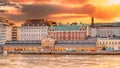 Panorama Of Old Market Hall Vanha kauppahalli In Helsinki At Summer Sunset Evening, Sunrise Morning, Finland