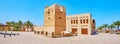 Panorama of the old neighborhood and Al Shindagha Watch Tower, Dubai, UAE Royalty Free Stock Photo