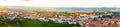 Panorama of the old Prague from the Petrin tower, Czech Republic. Royalty Free Stock Photo