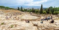 Panorama of old Theatre of Dionysus at Acropolis foot, Athens, Greece