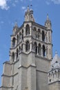 Panorama of old town of city of Lausanne, Switzerland Royalty Free Stock Photo