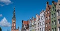 Panorama old town of Gdansk in Poland Royalty Free Stock Photo