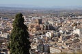 The panorama of old town of Granada, Albaicin, in Spain