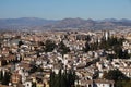 The panorama of old town of Granada, Albaicin, in Spain